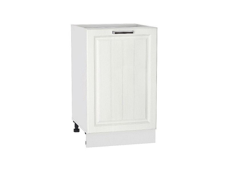 816*600* Шкаф нижний с 1-ой дверцей Прага Белое дерево Белый
